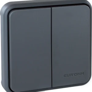 Double push button mechanism with return